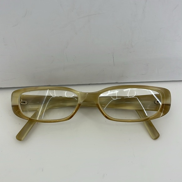 Calvin Klein CK697 Ivory Tan Swirl Eyeglass Frames Made in Italy FRAMES ONLY - Picture 1 of 14